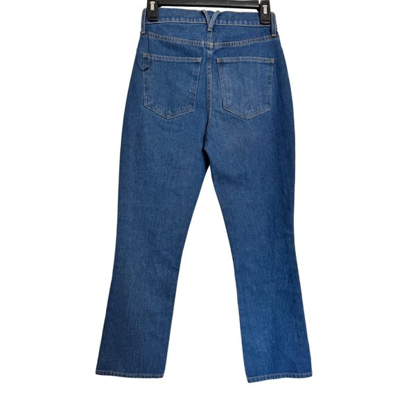 Veronica Beard Carly Kick Flare Denim Size 24 Crop High Rise Jeans NWT Cornflowe - Picture 6 of 12